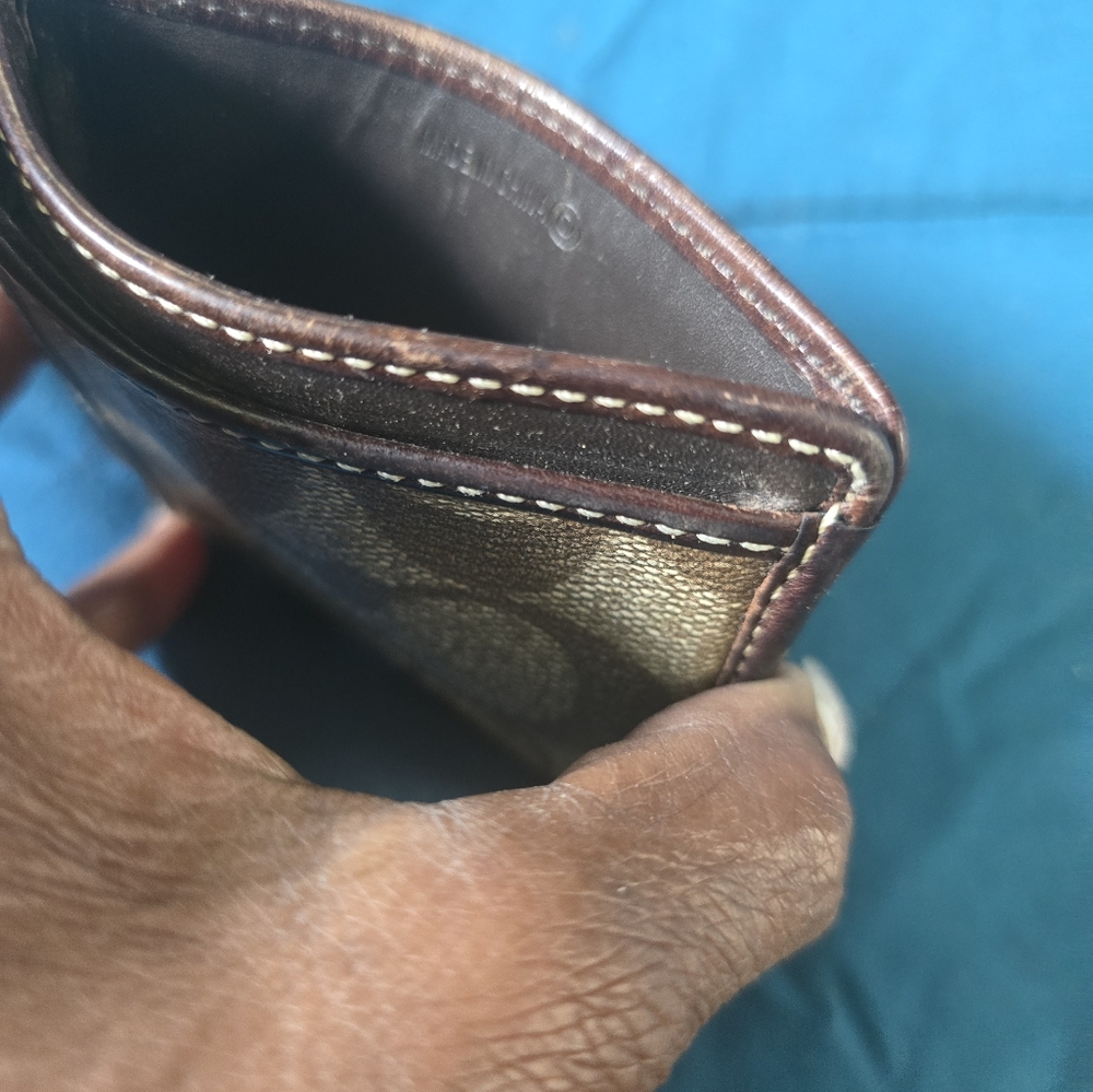 Coach Brown and Tan Card Holder - Picture 6 of 7